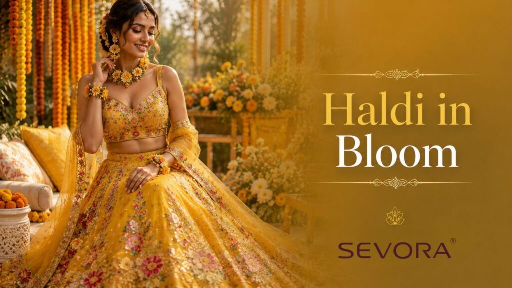 Sunshine Yellow Floral Lehenga 