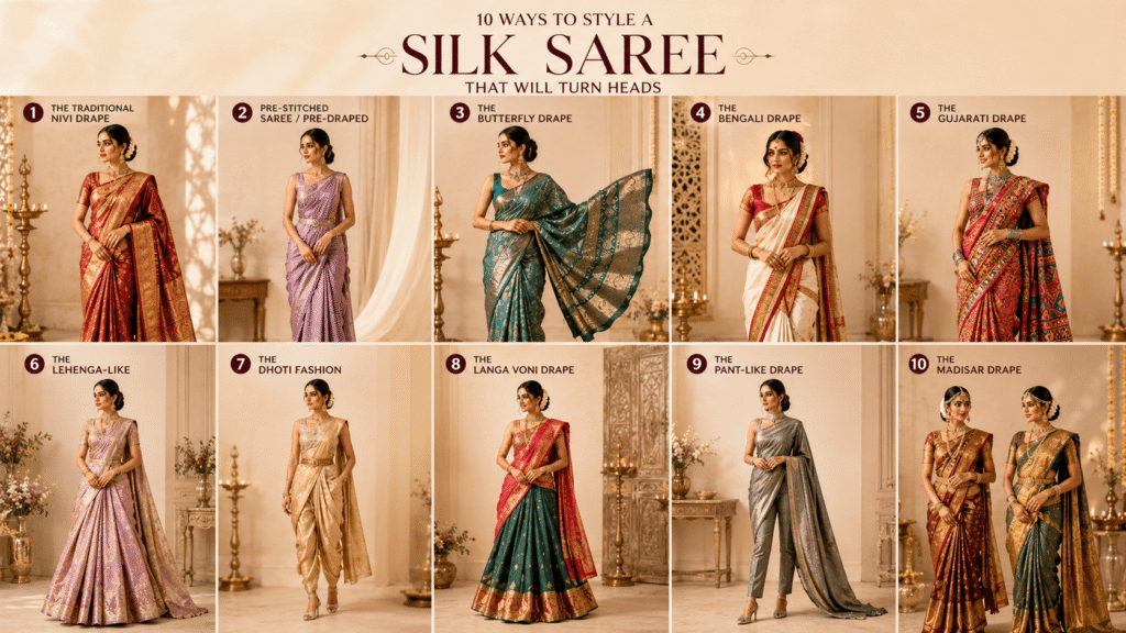 10 Ways to Style a Silk Saree That Will Turn Heads 