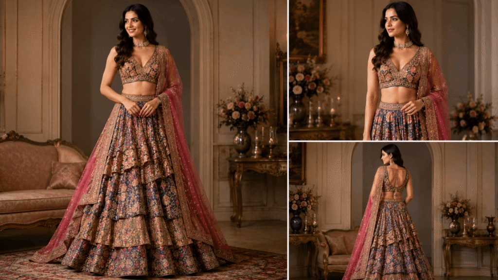 Lehenga for Rectangle Body Shape