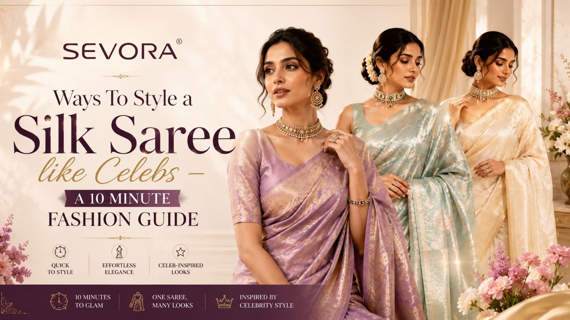 Ways To Style a Silk Saree like Celebs – A 10 Minute Fashion Guide 