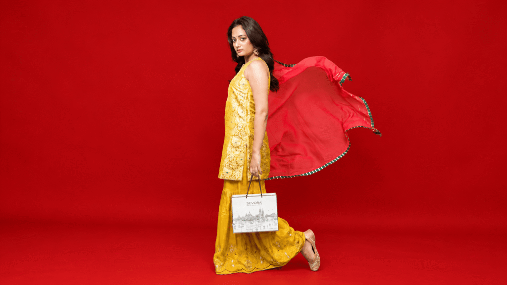 Aarke Ritu Kumar Lime Green Mumtaz Festive Brocade Suit Set